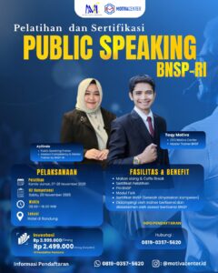 Pelatihan & Sertifikasi Public Speaking BNSP